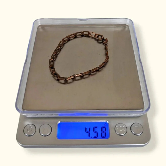 Vintage Copper Square Link Bracelet - Picture 4 of 4